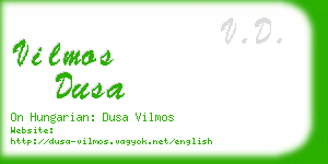 vilmos dusa business card